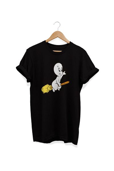 remonz Μπλουζάκι με στάμπα Casper Oversize Crew Neck 100% Cotton Plus Size T-shirt