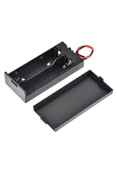 BuharaElektronik 18650 İkili Pil Yuvası Kapaklı Swiçli