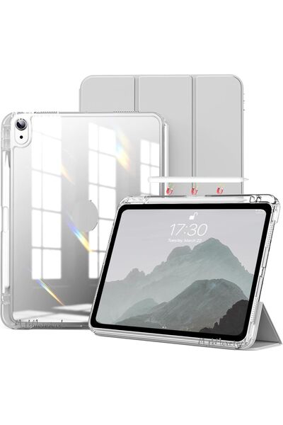 m.tk moveteck 2024 iPad Air 13 - قلم مغناطيسي، شريحة مقسمة، وضع النوم الذكي، شفاف