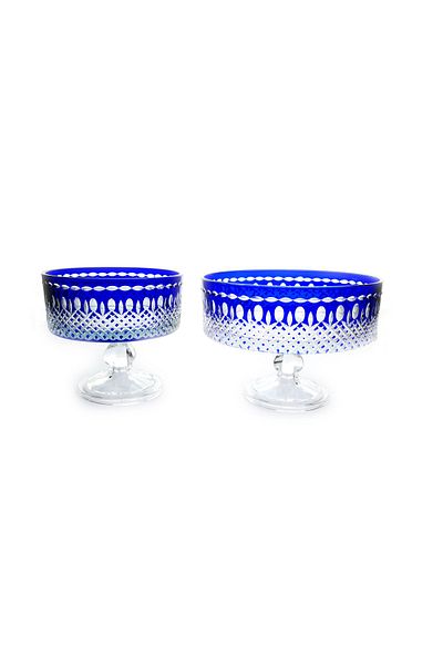 Kristal Market Σετ φρουτοθήκης πολυτελείας 25cm και 19cm - Διπλό 2 Τεμάχια