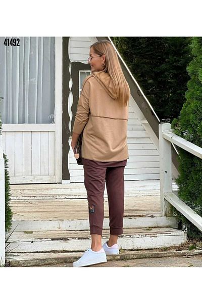 esrabeyza Trendusfashion Hooded Double Set - Emblem Detailed Skirt