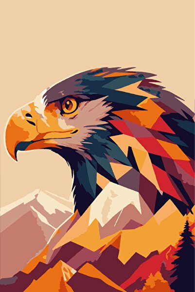 Puzzle Sayılarla Boyama Tuval Seti Fırça Boya Dahil (ÇITALI) Akrilik Guaj Boy...