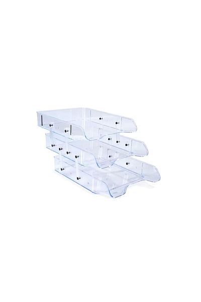HATAS 02380 Transparent Movable Document Shelf - Set of 3