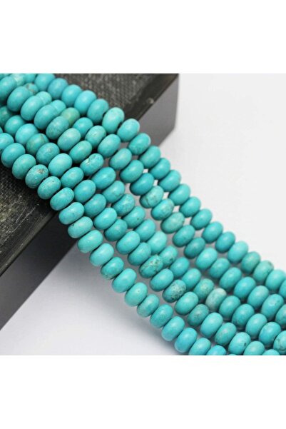 RLX BUJİTERİ Тюркоазено естествено камъче 4x6 мм, шайба, рязане 1 серия (110 ...