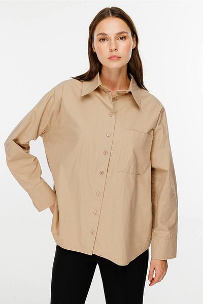 Hooopstore Πουκάμισο Oversize Premium Poplin Stone