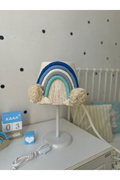 mogokids Bebek çocuk odası el yapımı makrome abajur modeli
