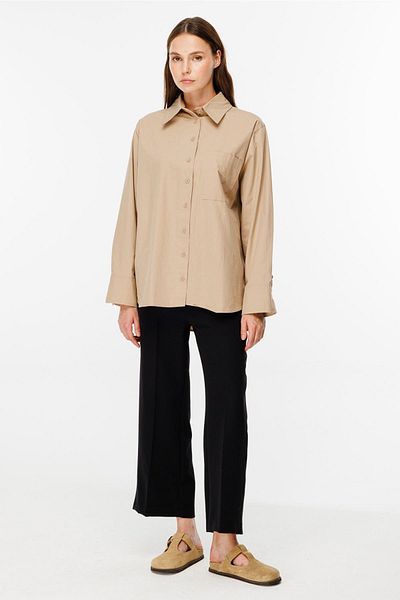 Hooopstore Πουκάμισο Oversize Premium Poplin Stone