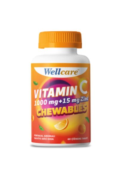 Wellcare Std Vitamin C Ve Çinko 60 Çiğneme Tableti