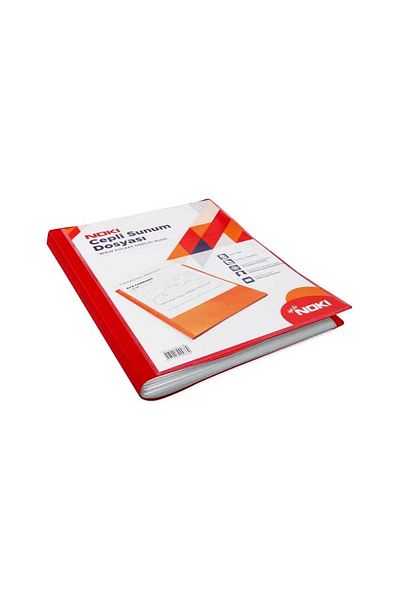 Noki A4 Red 10 Sheets Pocket Presentation File