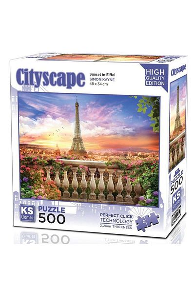 TOYFEST لغز غروب الشمس من ايفل - 500 قطعة، KS Games، 20066