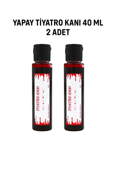 Yusuf Dirik YD Party Supplies Yapay Tiyatro Kanı Yoğun Kıvamlı 40 ML 2 Adet C...