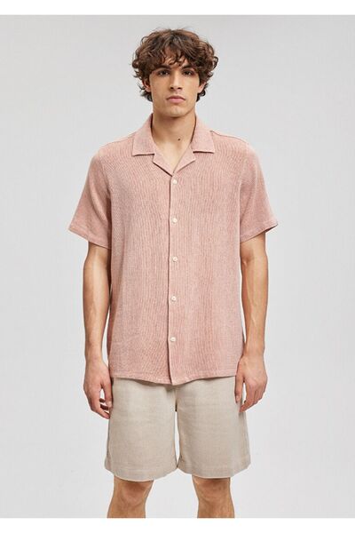 Mavi Ανδρικό κοντομάνικο πουκάμισο με υφή