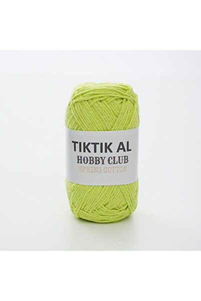 TıkTık AL Fosforlu Yeşil Amigurumi Ve Punch (panç) Ipi %100 Pamuk Natürel Koton