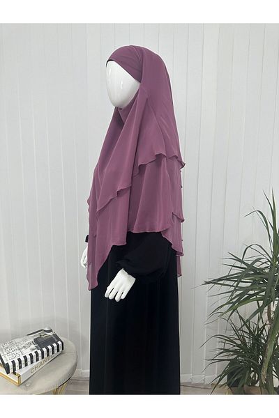 R&S modibone Κασκόλ 3 στρώσεων Multi Siphon Souffle - Khimar Ready, Lace Up και Πέπλο Λιλά