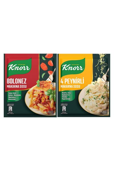 Knorr Bolonez Makarna Sosu 45g x3 + 4 Peynirli Makarna Sosu 50g x3