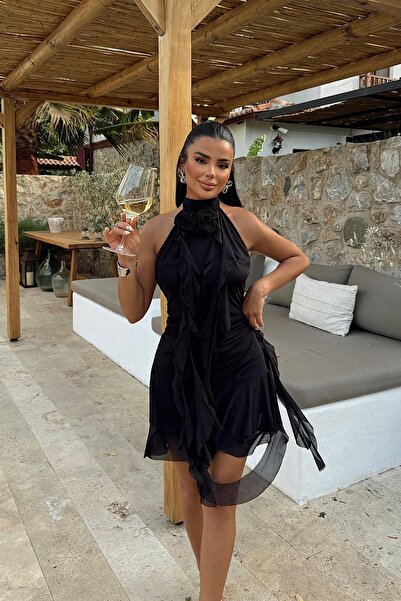 Eyyo Polina Mini Μαύρο Φόρεμα - Ate-1001