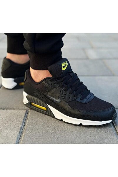 Nike Air Max 90  Leather Black Hakiki Deri Erkek Snekaer Siyah