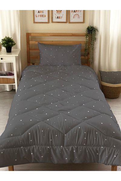 Evmila Single Quilted Quilt - Double Sided Patterned Sleeping Set Without Lump