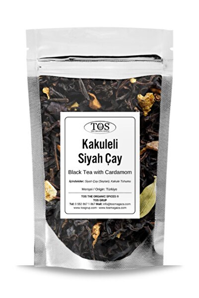 TOS The Organic Spices Kakuleli Siyah Çay 40 gr (1. Kalite) Cardamom Black Tea