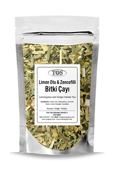 TOS The Organic Spices Limon Otu ve Zencefilli Bitki Çayı 40 gr (1. Kalite) Lemongrass and Ginger Herbal Tea