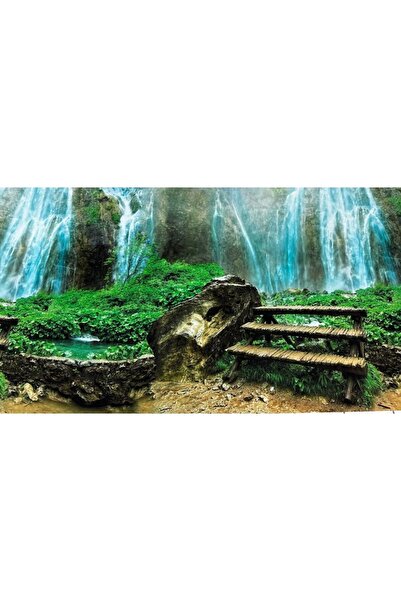 canlipetshop Arka Fon (Merdivenli Şelale) 50 cm Uzunluk Yükseklik 30 Cm No:9062