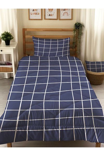 Evmila Double Sided Patterned Quilted Quilt - Single Sleeping Set - Sheetless