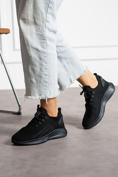en7 Unisex Black Knitwear Sneaker - Washable, Comfortable Breathable, Odorless 015