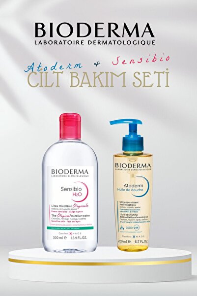 Bioderma Atoderm Shower Oil 200ml + Sensibio H2o Misel Su 500ml Set
