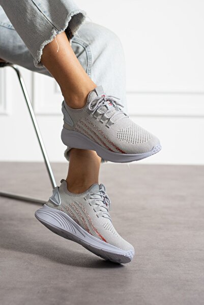 eformoda by emre yılmaz Buz Turuncu Unisex Yıkanabilir Rahat Hava Alabilen Kokusuz Triko Spor Ayakkabı Sneaker 015