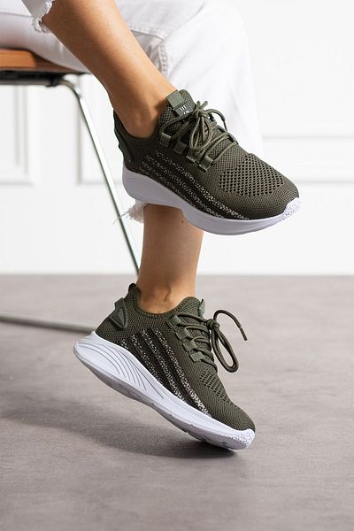 en7 Khaki Ice Unisex Knitwear Sports Shoes - Washable and Breathable, Odorless Sneaker 015