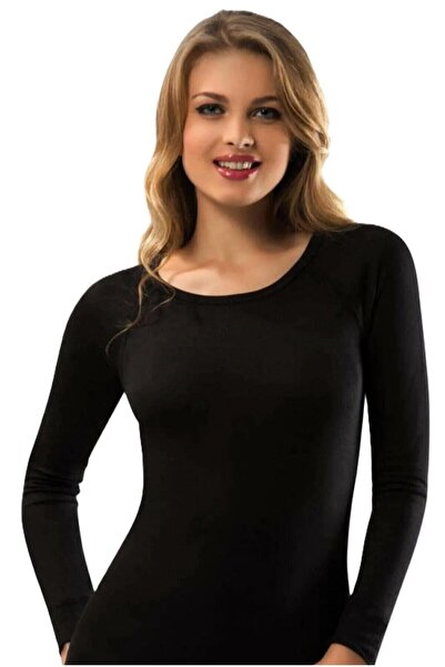 enmodaiçgiyim Women's Thermal Underwear Set - Black Bottom and Top Set
