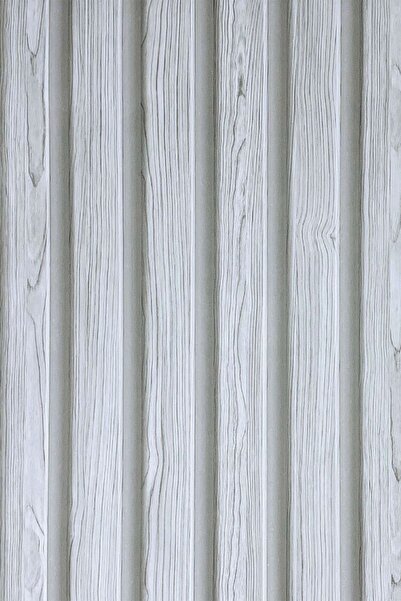 Bien Duvar Kağıtları 3d Effect 2692 Lambri Panel Beyaz Ahşap Duvar Çıtası Desenli Premium Duvar Kağıdı 5,30 M