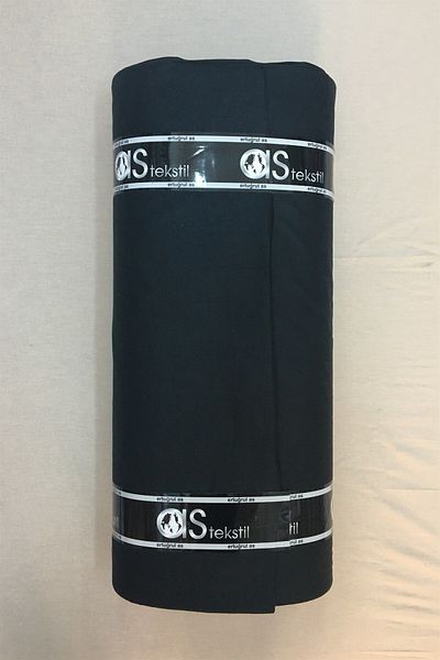 AS TEKSTİL Poplin Fabric Black 100% Cotton Super Luxury Akfil (1 Meter)