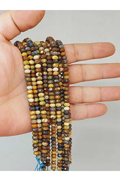 Yasamtohumu Африканський бірюзовий камінь - 3,5*5 мм, фасетований набір (53108)