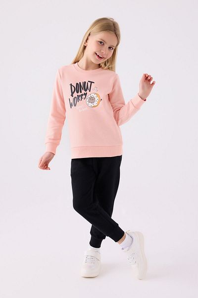 ROLY POLY Salmon Color 3 Yarn Hooded Female Child Tracksuit Set