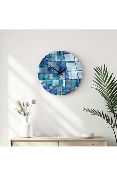huhuli Modern Designed Glass Wall Clock Huhu337