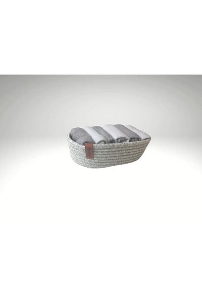 Özdilek Nati?Ve Towel with 6-Piece Basket - 30×30