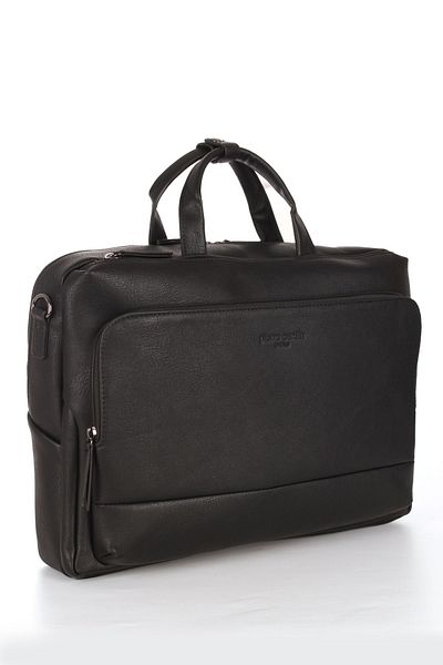 Pierre Cardin Pirre Cardin 01Pc00109 - Vegan Black Notebook Briefcase, Water Resistant