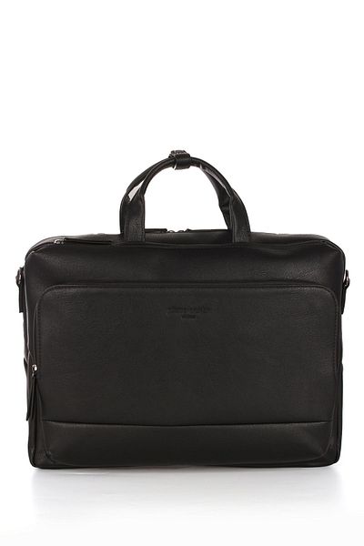 Pierre Cardin Pirre Cardin 01Pc00109 - Vegan Black Notebook Briefcase, Water Resistant