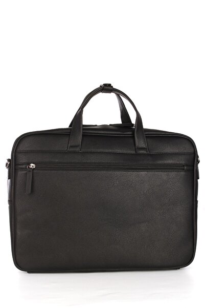 Pierre Cardin Pirre Cardin 01PC00111 - Vegan Μαύρος Χαρτοφύλακας, Αδιάβροχη Τσάντα Notebook