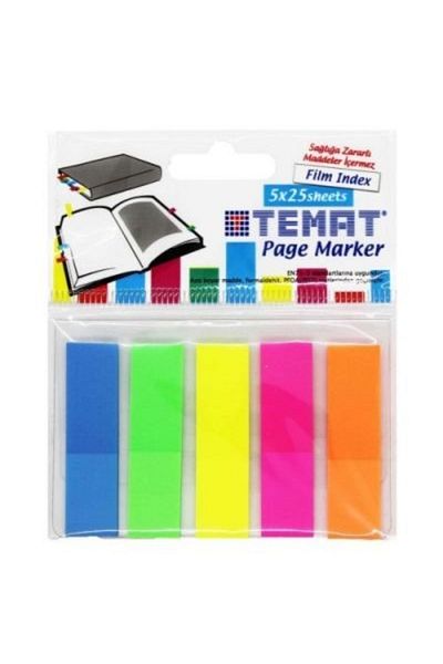 Temat Yayınları 10861 Model 5X12X50 Sheet Bookmark - Mixed Color