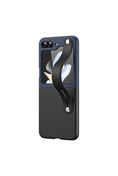Microcase Samsung Galaxy Z Flip 6 / Z Flip 7 FE Parmak Tutuculu Deri Desen Pl...