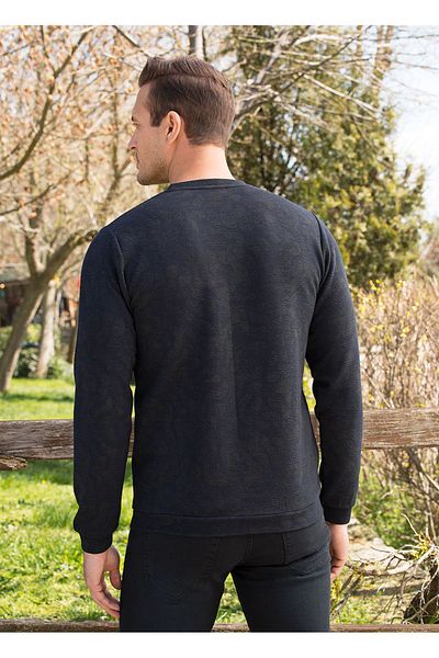 Masimar Jacquard Men's Sweatshirt - Crew Neck