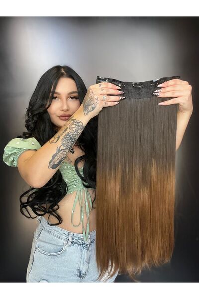 Suzan Gerçek Saç Dokusunda  Yarımay Çıtçıt Postiş Saç - Fön Uygulanabilir Suz...