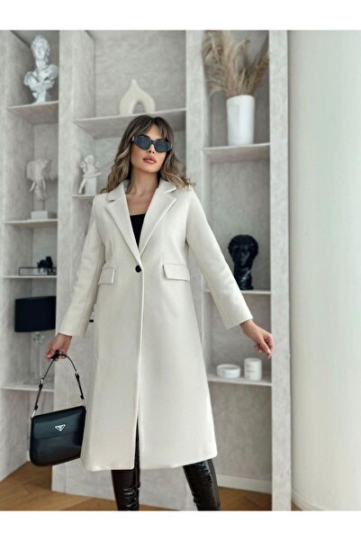 Bella Breeze Γυναικείο παλτό με μονό κουμπί με λεπτομέρεια τσέπης