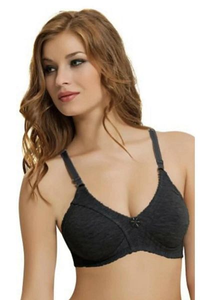 Momslab Sutien alb pentru femei din bumbac pieptănat 351