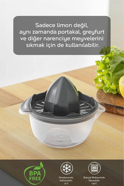 Tiesa Home Lemon and Orange Citrus Juicer with Gray Plastic Chamber