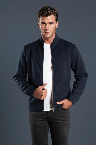 JR9 Men's Dark Blue Corner Cardigan 8204