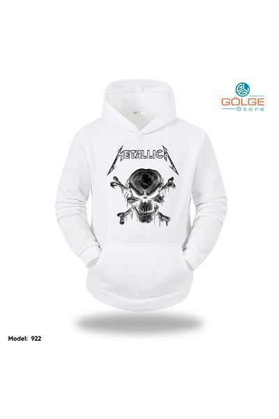 Gölge Store Φούτερ με κουκούλα MeTalliCa με στάμπα στήθους Oversize Unisex