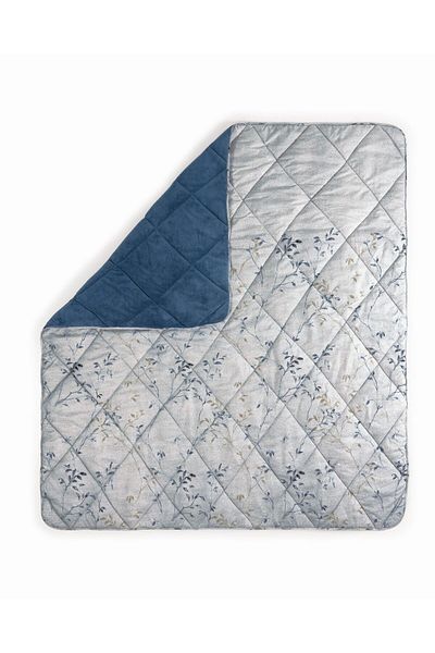 Cotton Box Velvet Double Quilt Nitsa Denim 195X215 cm